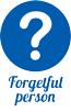 icon forgetful person